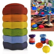 3Pcs Stepping Stones for Kids,Colorful Plastic Toddler Balance River Stones for Promoting Children's Coordination Skills Obstacle Courses Sensory Toys for Toddlers Indoor or Outdoor Play